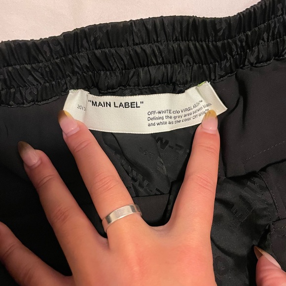 OFF-WHITE - Black Logo Jacquard Trousers - Picture 4 of 6